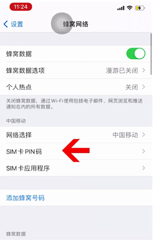 松桃苹果14维修网分享如何给iPhone14的SIM卡设置密码 